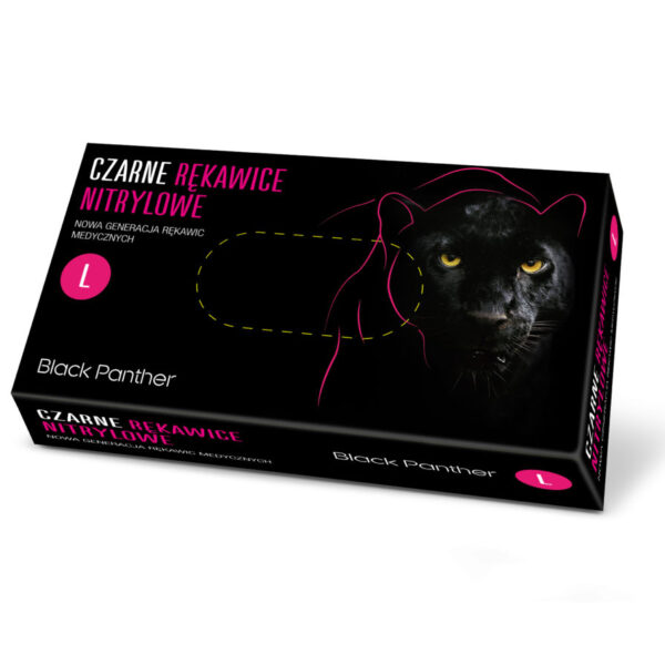 Rękawice nitrylowe czarne Black Panther