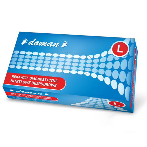 Rękawice nitrylowe niebieskie