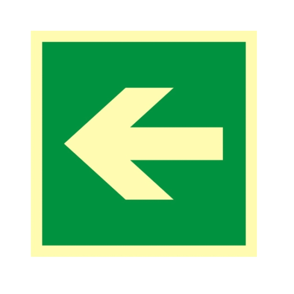 Znak ewakuacyjny 11E "Kierunek drogi ewakuacyjnej prosty"