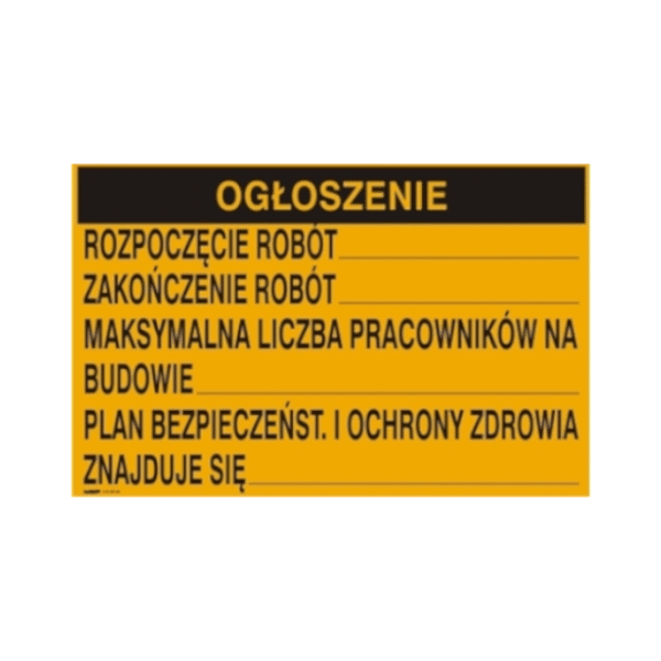 Tablica informacyjna na budowę 319-99